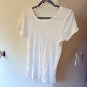 Sundry ribbed scoop back tee - NWOT